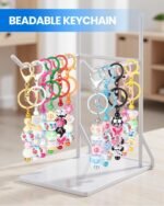 15PCS Black Beadable Keychain Bars DIY Keychain Making Supplies Beading Bag Charms Jewelry Crafts - Image 5