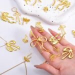 Gold Plated Bow Charms for Jewelry Making, Bracelets, Keychains, DIY Crafts (48PCS)