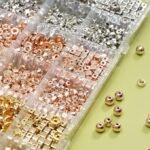 6MM Metallic Spacer Beads: Gold, Silver, Rose Round Loose Beads for Jewelry Making - Image 3