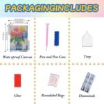Floral Diamond Painting Kit 12x16 Inch Full Drill Crystal Art (DIY Craft) - Image 2