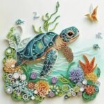 Sea Turtle Diamond Painting Kit: 5D Crystal Rhinestone Art (11.8 Inch) - Image 2