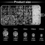 476PCS Clear Crystal Glass Beads | Transparent Round Spacer Beads for Jewelry Making Bracelets Necklaces - Image 2