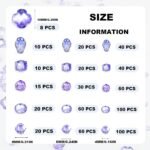 Purple Glass Beads Assorted Shapes Faceted Crystal for Jewelry Making Crafts - Image 3