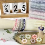 400PCS 8MM Gold Pink Crackle Glass Beads: Round Spacer Beads for Jewelry Making - Image 3