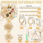Lip Gloss Keychain Making Kit: DIY Charm Jewelry Supplies with Chains, Tools - Image 3