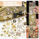 Gold Junk Charms Kit: Luxury Rhinestone DIY Phone Case Decor, Y2K Punk Craft Supplies - Image 4