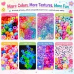 Pony Beads Bracelet Kit: UV Color Changing, Glow, Alphabet Beads for Kandi Jewelry DIY - Image 2