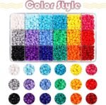 2600PCS Rainbow Pony Beads Kit with Elastic String for DIY Bracelets, Necklaces Crafts - Image 3