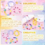 2600PCS Rainbow Pony Beads Kit with Elastic String for DIY Bracelets, Necklaces Crafts - Image 5