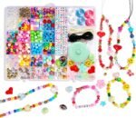Phone Charm Making Kit | Acrylic Face, Star, Flower Beads, Alphabet Pony Beads