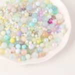300G Assorted Cracked Glass Beads: Spacer, Seed, Mixed Sizes for DIY Jewelry Making - Image 2
