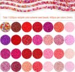 11200PCS Red Glass Seed Beads Kit 3mm Jewelry Making Beads Bracelet Necklace Embroidery Supplies - Image 6
