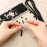 300PCS 6MM Black Glass Beads: Onyx Obsidian Style Round Gemstone for Jewelry Making - Image 2