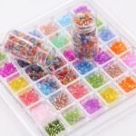 Glass Bugle Beads Kit: 28 Colors, 3MM Tube Seed Beads for Jewelry Making Crafts