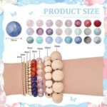 600PCS 10MM Frosted Glass Beads: 24 Colors Matte Crackle Round DIY Bracelet Jewelry - Image 3