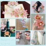 160PCS Flower Leaf Beads: Pink Petal, Green Leaf Charms for Jewelry Making Crafts - Image 5