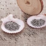 Metallic Silver Glass Seed Beads (2MM, 12/0) for Jewelry Making Crafts