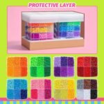 10000PCS Pony Beads Bulk Kit: 48 Colors for Bracelets, Hair Braids, Keychains, Crafts - Image 3