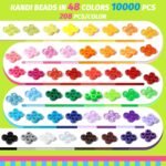 10000PCS Pony Beads Bulk Kit: 48 Colors for Bracelets, Hair Braids, Keychains, Crafts - Image 4