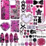 Y2K Coquette Phone Case Charms Kit | Bows, Rhinestones, Pearls, Mirrors, Resin DIY - Image 3
