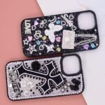 Black Junk Phone Case Charms Kit | Kawaii Bows, Pearls, Rhinestones, Statement Charms - Image 5