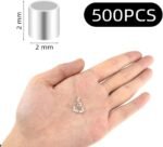 500PCS 2MM Silver Tube Crimp Beads | Brass Jewelry Making Supplies - Image 3