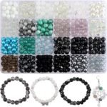 600PCS 8MM Glass Beads: 24 Colors Crystal Round Beads for Jewelry Making - Image 2
