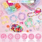 Kawaii Acrylic Beads Kit: Candy, Butterfly, Flower, Heart Charms for Bracelet Making DIY Jewelry - Image 3