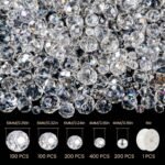 1000PCS AB White Crystal Glass Beads: 4MM-10MM Assorted Sizes for Jewelry Making - Image 2