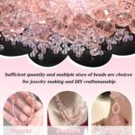 Pink Faceted Glass Rondelle Beads for Jewelry Making (2-10MM) - Image 4