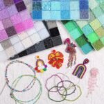 Glass Seed and Bugle Beads Kit: 144 Colors, 2MM 12/0 and 7MM Tube Beads for Jewelry Making Supplies