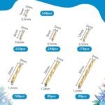Golden Twisted Bugle Beads Kit: 1606 Pieces, 7 Sizes Metallic Tube Spacer Beads - Image 3