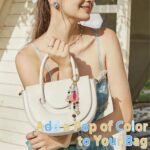 DIY Bag Charm Kit: Colorful Beads, Gold Carabiners, Keychain Making Supplies - Image 5