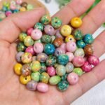 Colorful Lentil Glass Beads | Oil Painting Style Abacus Spacer Beads (10x8MM) - Image 3