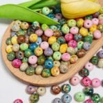 Colorful Lentil Glass Beads | Oil Painting Style Abacus Spacer Beads (10x8MM)