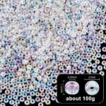 6000PCS 2MM White AB Glass Seed Beads for Jewelry Making Bracelet Necklace DIY Crafting - Image 3