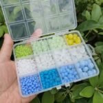825PCS Glass Spacer Beads: Abacus Rondelle, 4 Sizes, Transparent Blue Green DIY Jewelry