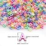 Large Pearl Alphabet Letter Beads | 12MM Mixed Shape Plastic DIY Jewelry Supplies - Image 2