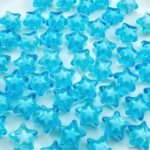 50PCS 19MM Aquamarine Acrylic Star Beads | Colorful Spacer Beads for DIY Bracelet Necklace Crafts