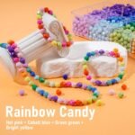 Faceted Pony Beads Kit: 2600PCS Rainbow Opaque Plastic Beads, Elastic String for DIY Jewelry - Image 5