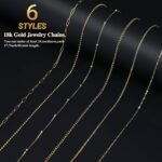 18K Gold Plated Stainless Steel Chain Kit | DIY Jewelry Making with Pendants, Charms, Pliers - Image 2