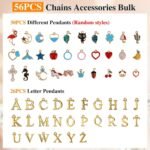 18K Gold Plated Stainless Steel Chain Kit | DIY Jewelry Making with Pendants, Charms, Pliers - Image 4