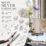 Amethyst Moon Star Suncatcher Kit: DIY Crystal Prism Wind Chime Boho Decor - Image 4
