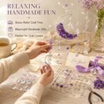 Amethyst Moon Star Suncatcher Kit: DIY Crystal Prism Wind Chime Boho Decor - Image 5