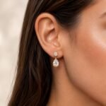 Pear Drop CZ Dangle Earrings | Cubic Zirconia Water Drop Earrings | Stainless Steel Teardrop Dangle Earrings | Elegant Everyday Jewelry Gift - Image 9