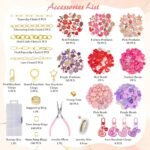 458PCS Keychain Making Kit | DIY Bag Charms, Jewelry Pliers, Assorted Charms - Image 2