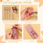 DIY Keychain Making Kit | 12 Blank Keychains, 12 Holographic Bags - Image 4