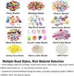DIY Bead Keychain Making Kit | Football, Rugby, Alphabet, Charms (440PCS) - Image 2
