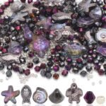 Ocean Glass Beads Jewelry Making Kit: Fish, Starfish, Turtle Shell Charms, Bicone Spacers