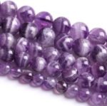 61PCS 6MM Purple Amethyst Dream Lace Beads, Natural Quartz Crystal Strand (15 inch) - Image 3